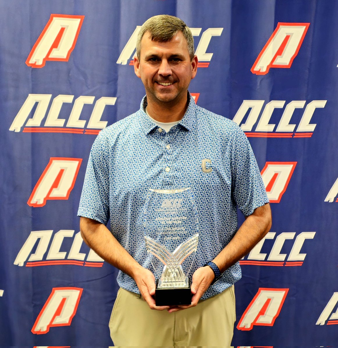 acccathletics's tweet photo. Congratulations to A.J. Daugherty of @Go_Warhawks on being named the 2025-26 @acccathletics Athletic Director of the Year for leadership excellence. #MadeToMove https://t.co/clYD4tuM2G
