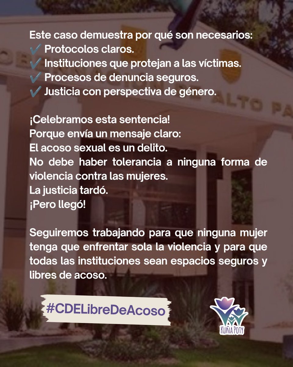 MujerPoty's tweet photo. ¡Por fin justicia! 

Acompañamos a la denunciante durante este proceso y seguiremos trabajando para que todas las mujeres puedan acceder a la justicia y para que las instituciones cuenten con protocolos que prevengan y sancionen la violencia de género. https://t.co/Fd9sYRICoQ