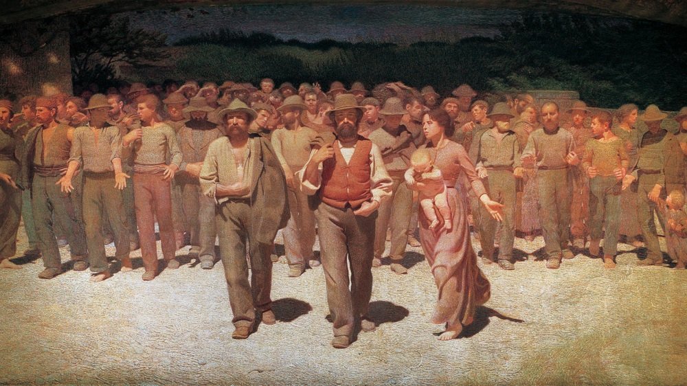 sarais53's tweet photo. #ricordiamodomani
#28luglio 1868 n. G. Pelizza da Volpedo.
Pittore del *divisionismo, corrente
d'arte ispirata al neoimpressionismo.
Autore di una d. opere + iconiche della storia dell'arte e del mov. operaio E.
Il *IV Stato, corteo di braccianti incontro al sol dell' avvenire! https://t.co/grhamIIqDo