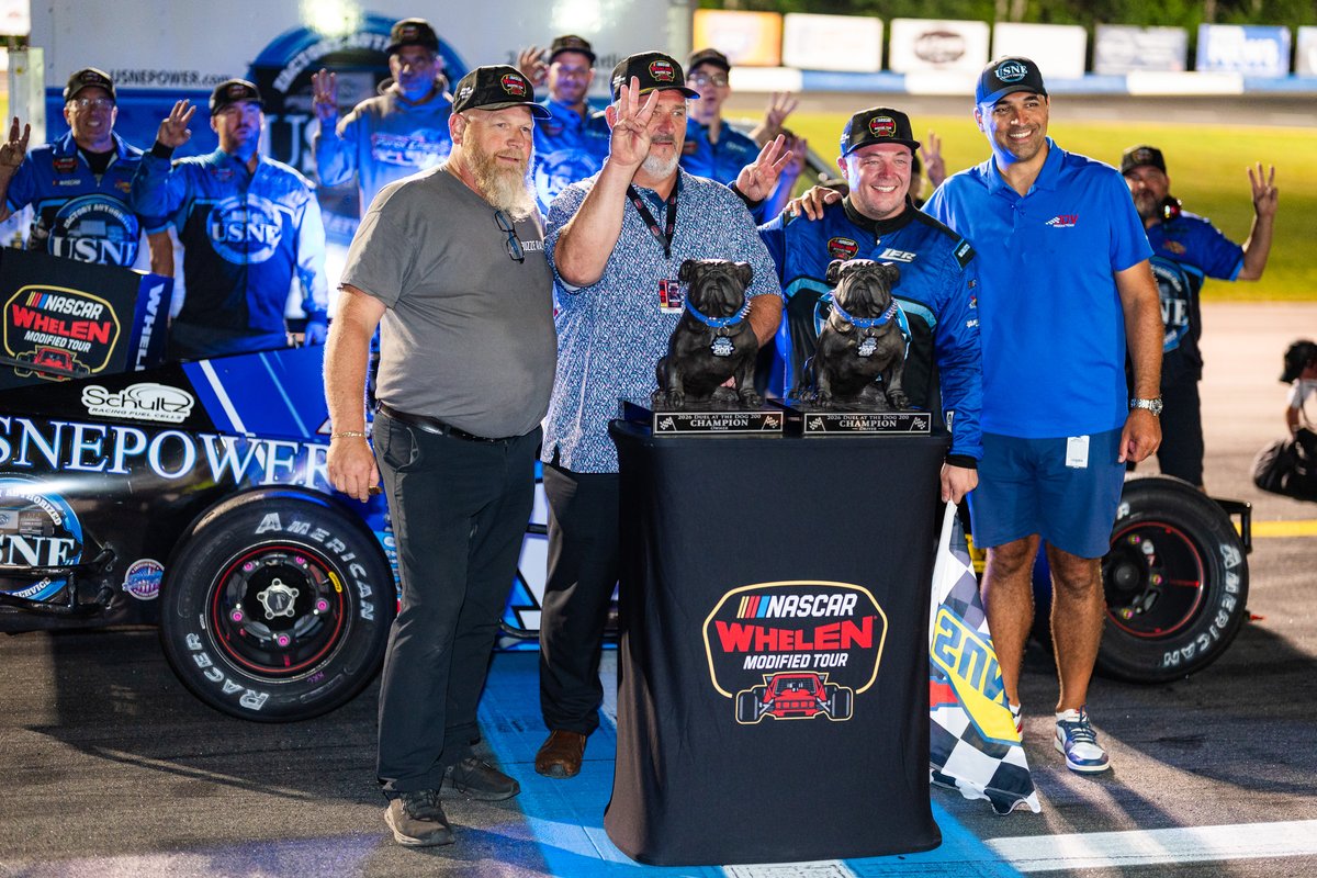 PatrickEmerling's tweet photo. Three in a row! Never would have thought with how competitive the #NWMT is we could pull this off this season. 🏆🏆🏆

Our USNEPower Motorsports team, led by Dale, has prepared a bunch of 🚀 lately. Also won the Mid Summer championship.

Wishing @ThompsonSpdwy was here already. https://t.co/ssX7pL8M1w