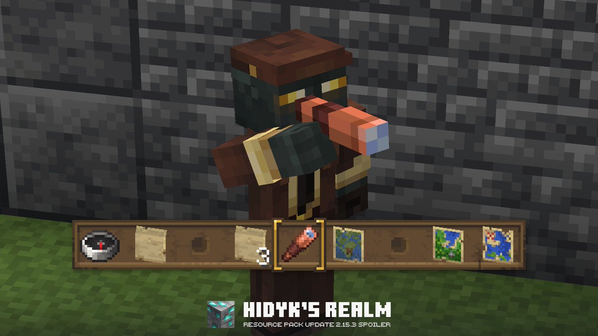 hidyk_official's tweet photo. I liked the design of the telescope, which matched its crafting recipe, but I didn't want to use amethyst glass — it would have looked too out of place.
A compromise between logic and design
#minecraft #pixerlart #blockbench https://t.co/PvtVwgqXzw