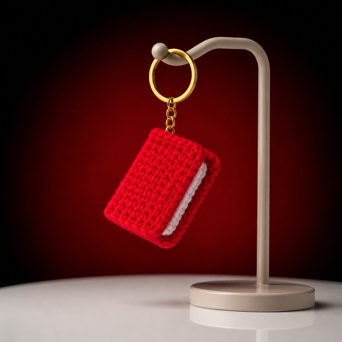 albatrossyarn's tweet photo. 📕 Red Mini Book/Wallet Keychain
 a tiny handmade detail for your keys 📕 made with love, one stitch at a time. DM to order!
#albatrossyarn 
#handmadewithlove #cutekeychain #crochetersofinstagram #smallbusiness #cozyaesthetic #madewithlove #keychainaddict #supporthandmade https://t.co/u6uJqDltst