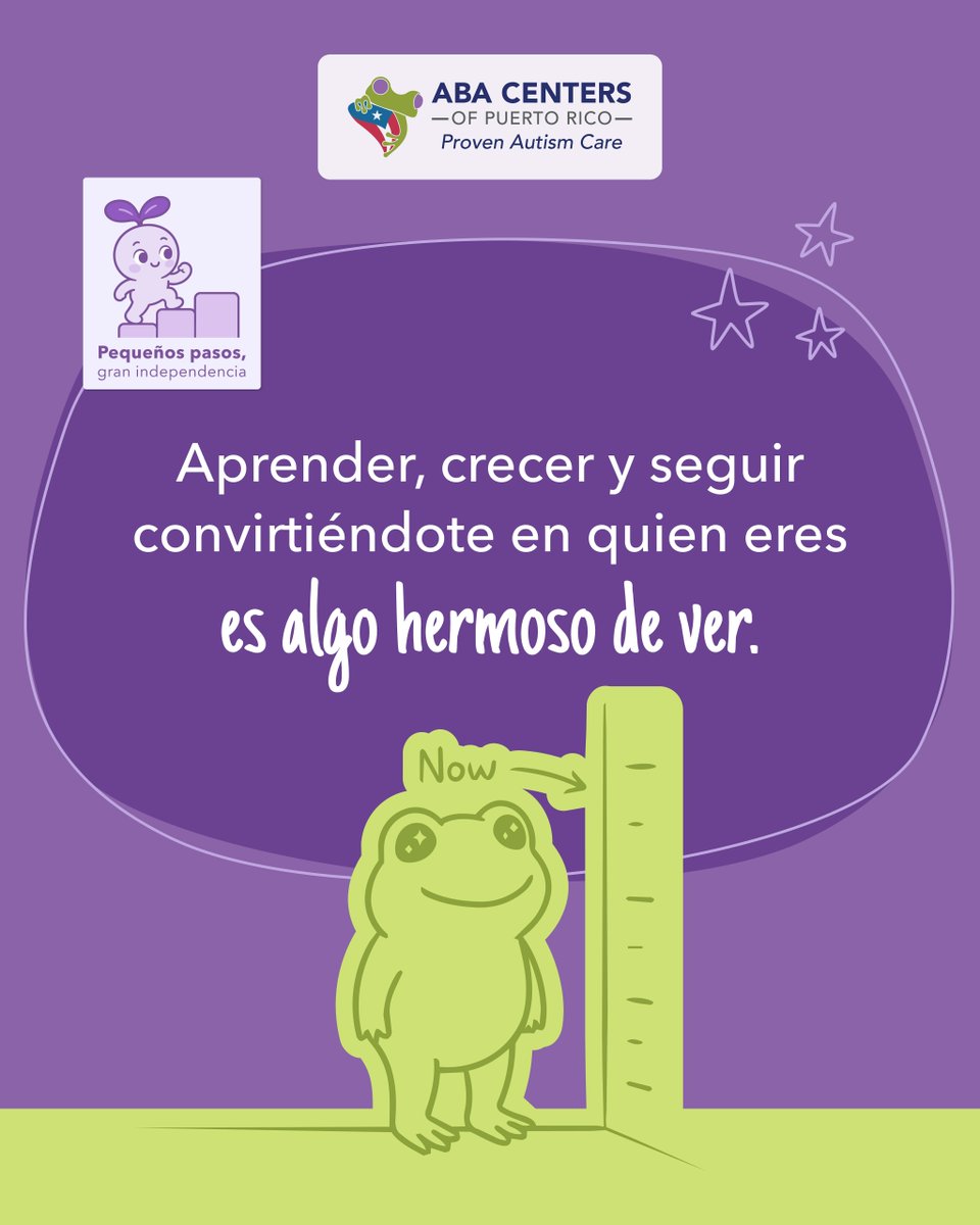 abacentersofpr's tweet photo. Aprender, crecer y seguir convirtiéndote en quien eres es algo hermoso de ver.

#ABACentersOfPuertoRico #LunesDeMotivacion #TerapiaABA https://t.co/SPJ8NA8mw5