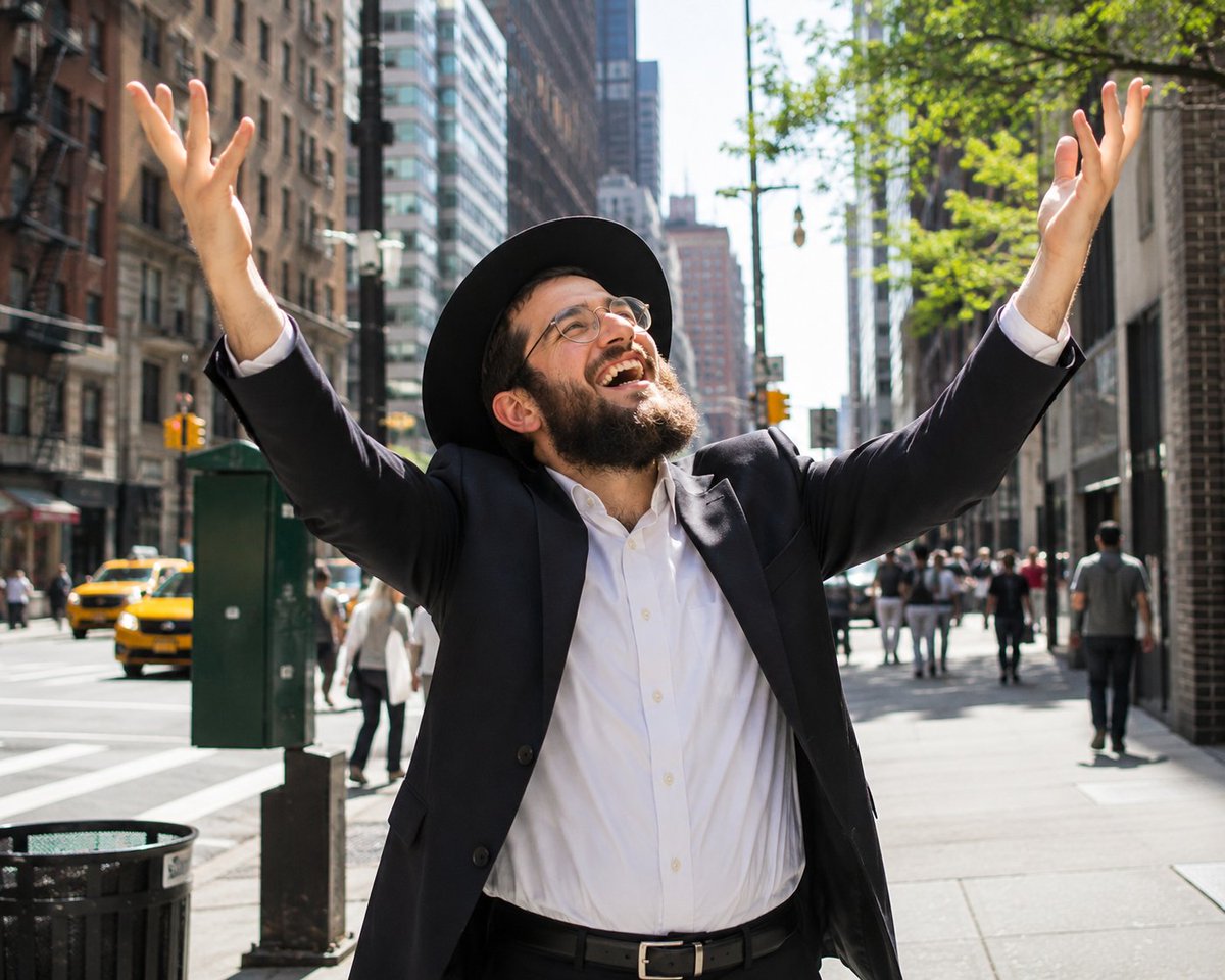 ShawnEni's tweet photo. 🚨 BREAKING: A Jewish man raised both hands and repeatedly shouted “Baruch Hashem” on a crowded street in Queens this morning.

Witnesses at the scene say nothing happened. https://t.co/YnIRPNFMcA