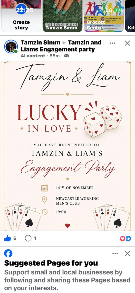 ChelseaVicare10's tweet photo. Liam and Tamzin are planning on having engagement party on the 14th November apparently it’s starts at 19:00 the place is in Newcastle at the working men’s club https://t.co/RsBrrSLHID