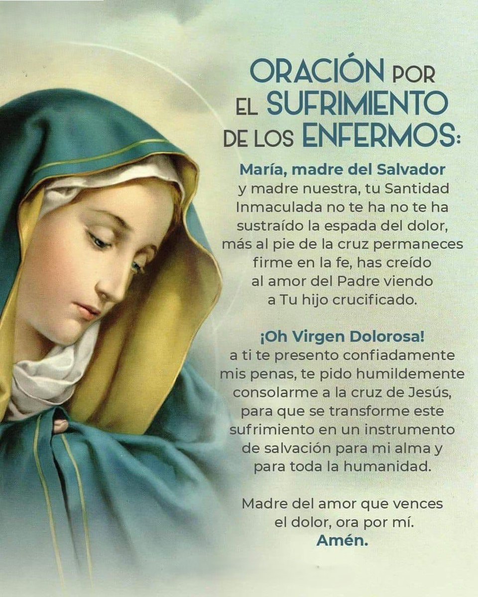 Victoria_dios74's tweet photo. Madre del amor que vences el dolor, ora por mi. 
Amén https://t.co/p5Bixp4Xm2