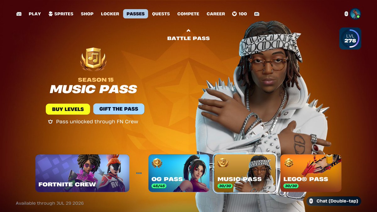 FortniteFNLK's tweet photo. FORTNITE NEW UPDATE 41.30! 

- Festival Music Pass Season 15
- Lil Tecca Skin
- Tour Ready Lil Tecca Skin
- Ransom Toon Lil Tecca Skin
- Lil Tecca Dark Thoughts Emote
- The Simpsons Reload Map
- Mortuus X Crew Pack
- FNCS Champion Aphrodite Skin
- Spiderman Web Shooters Mythic
- Spiderman Brand New Day Skin
- Spiderman Sprite 
- Peely Sprite
- Llama Sprite
- Quack Zero Point Sprite
- New Sprites 
- John Wick Sprite
- Control Resonant Skin
- Resident Evil Skins Updated?
- Polo Prodigy Skin LEGO Update?
- New Blitz Update 
- New Blitz Map 
- New Blitz Loot Pool Update
- New Reload Update 
- New Reload Loot Pool Update 
- New Reload Map
- New Pets Sidekicks 
- New Jam Tracks 
- New Skins, Emotes, Bundles, Packs
- New Icon Series Emotes
- New Car Body’s 
- New Kicks 
- Updated Item Shop Tabs 
- Map Changes
- New Weapons or Items 
- Unvaulted Weapons or Items

RELEASE DATE: THURSDAY JULY 30 AT 4AM ET!