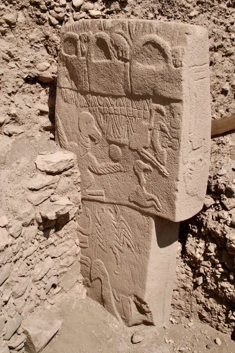 BrightInsight6's tweet photo. The mystery of Gobekli Tepe continues…

Archaeologists need to *fully excavate* Pillar 43

**It’s a bizarre fact that what is the most discussed/debated relic of this entire mysterious site has never been *fully* unearthed and documented! 🤯

We don’t have the full story. What other carved depictions are waiting to be discovered on this pillar?