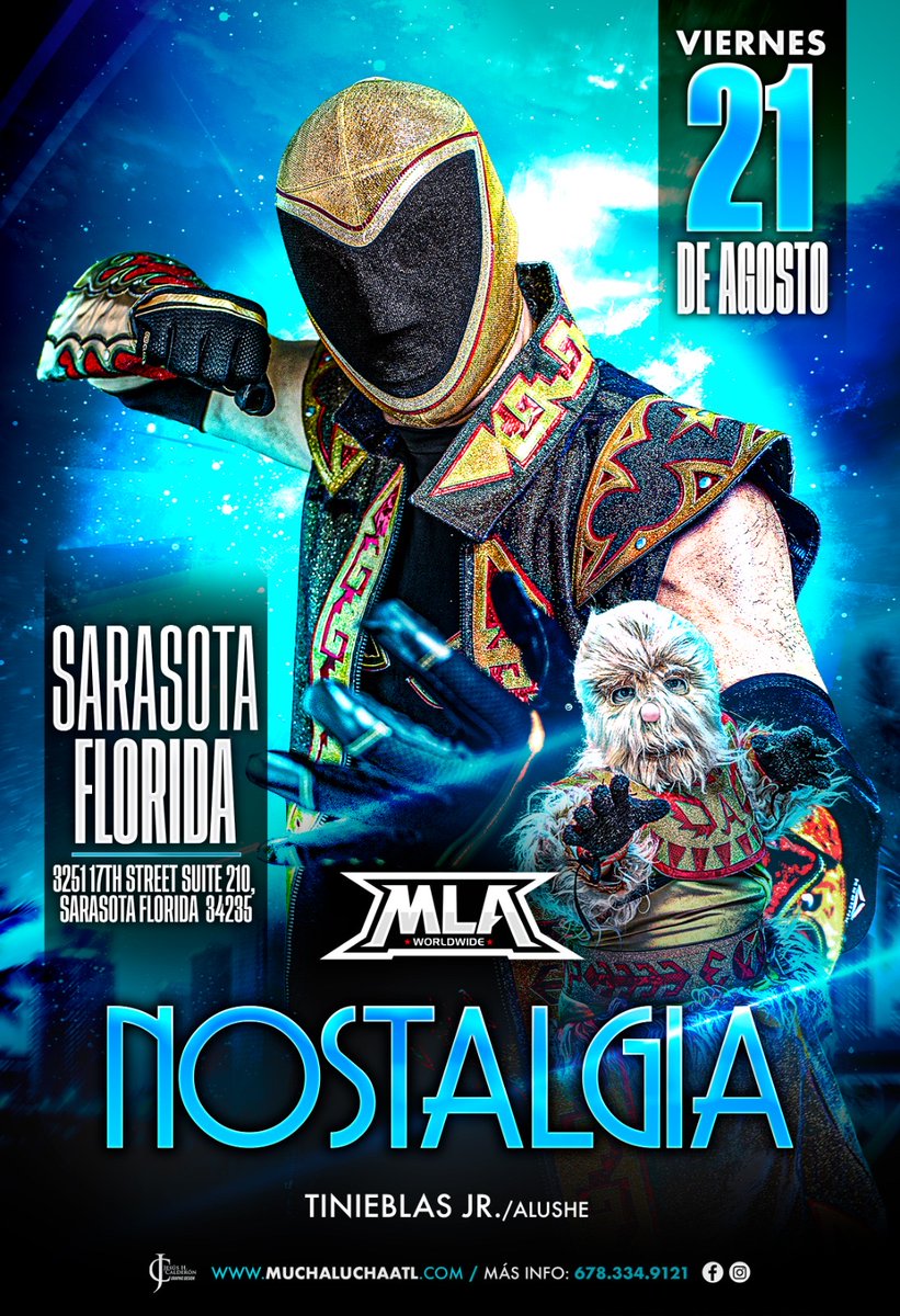 mlaluchalibre's tweet photo. 🔥⚫ ¡LA DINASTÍA DE ORO LLEGA A NOSTALGIA! ⚫🔥
Tinieblas Jr. y el legendario Alushe llegan a la Gira NOSTALGIA. 💛🖤
📍21 Ago – Sarasota, FL
📍22 Ago – Greenville, SC
📍23 Ago – Atlanta, GA
🎟️ ¡Boletos muy pronto! #MLANostalgia #TinieblasJr #Alushe https://t.co/meK7jMWsiA