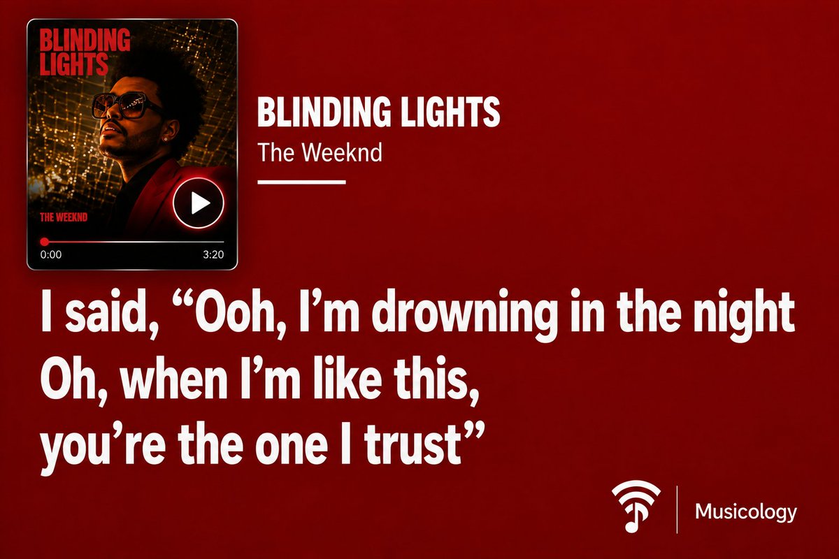 Musicology_pm's tweet photo. The Weeknd - Blinding Lights https://t.co/Ua924WO5FI