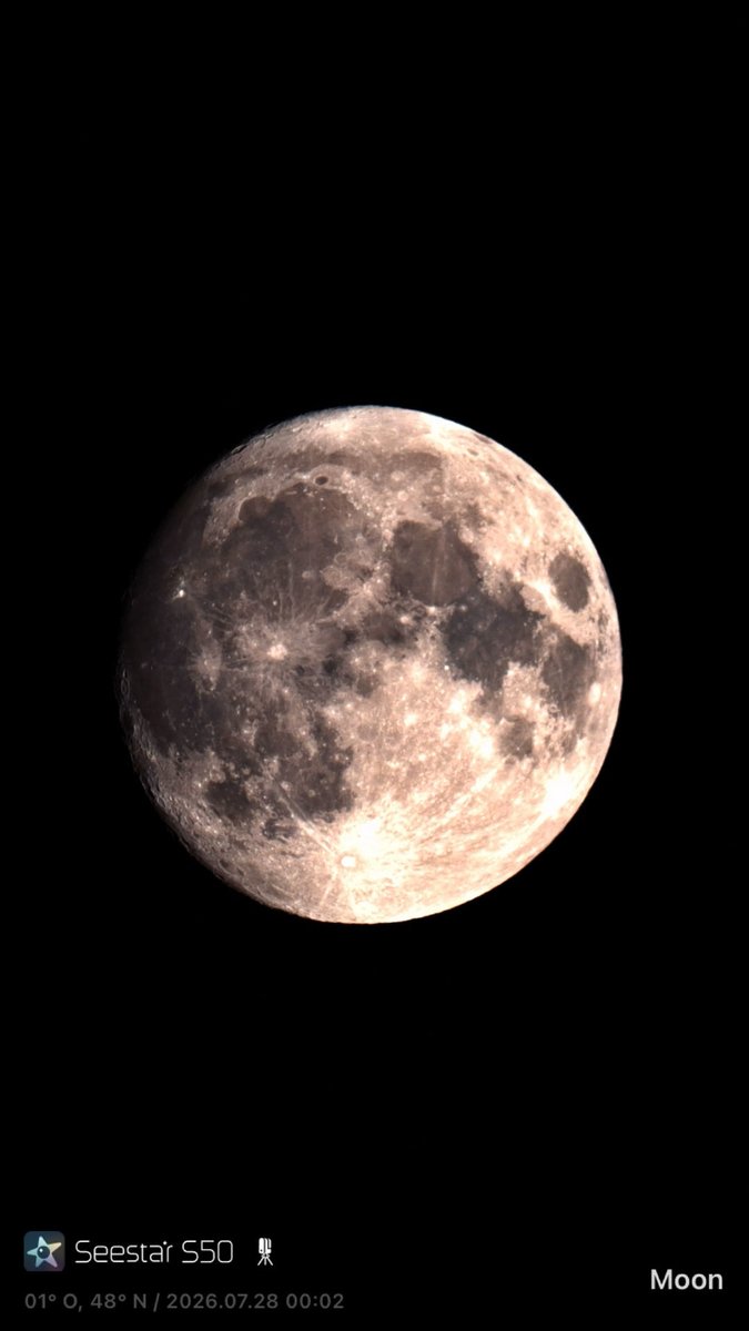 The #Moon , at 00h00, on July28, 2026, at Percy in Normandy