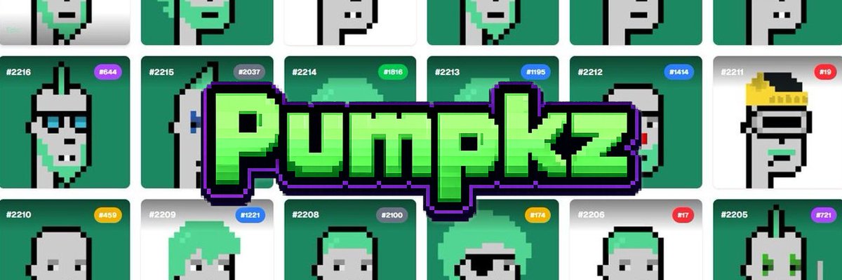 memetikdev's tweet photo. Due to the NFT comeback, I created $Pumpkz, a collection of 1,111 crypto punks.

Hold a Pumpk and earn a share of the $PUMPKZ creator fees.

Mint your free Pumpkz:
https://t.co/Ux7uWvlz97 https://t.co/9NzYDV9Kw8