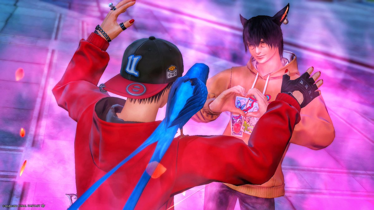 oniyomen_ff14's tweet photo. @Watasemasaru @Marygame3 オスッテにメロメロになるオスッテ🐈‍⬛ https://t.co/5d4XumvWcb