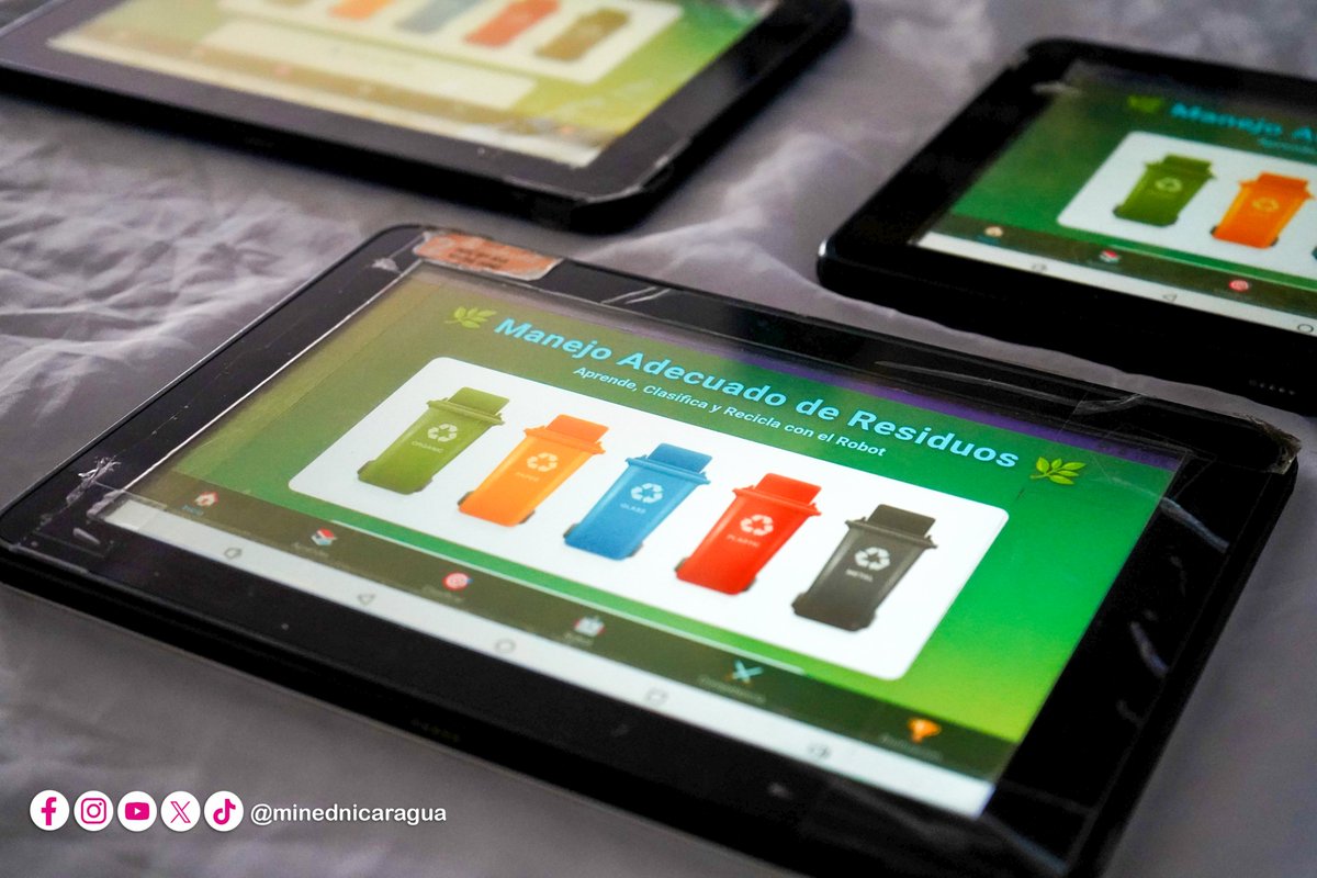 minednicaragua's tweet photo. Se realizó el Festival de Innovación y Tecnología Educativa JovenTech, con la presentación y evaluación de proyectos desarrollados por estudiantes de Secundaria, orientados a dar respuesta a desafíos educativos y ambientales identificados en sus comunidades (1/2) https://t.co/WdDdVfibXZ