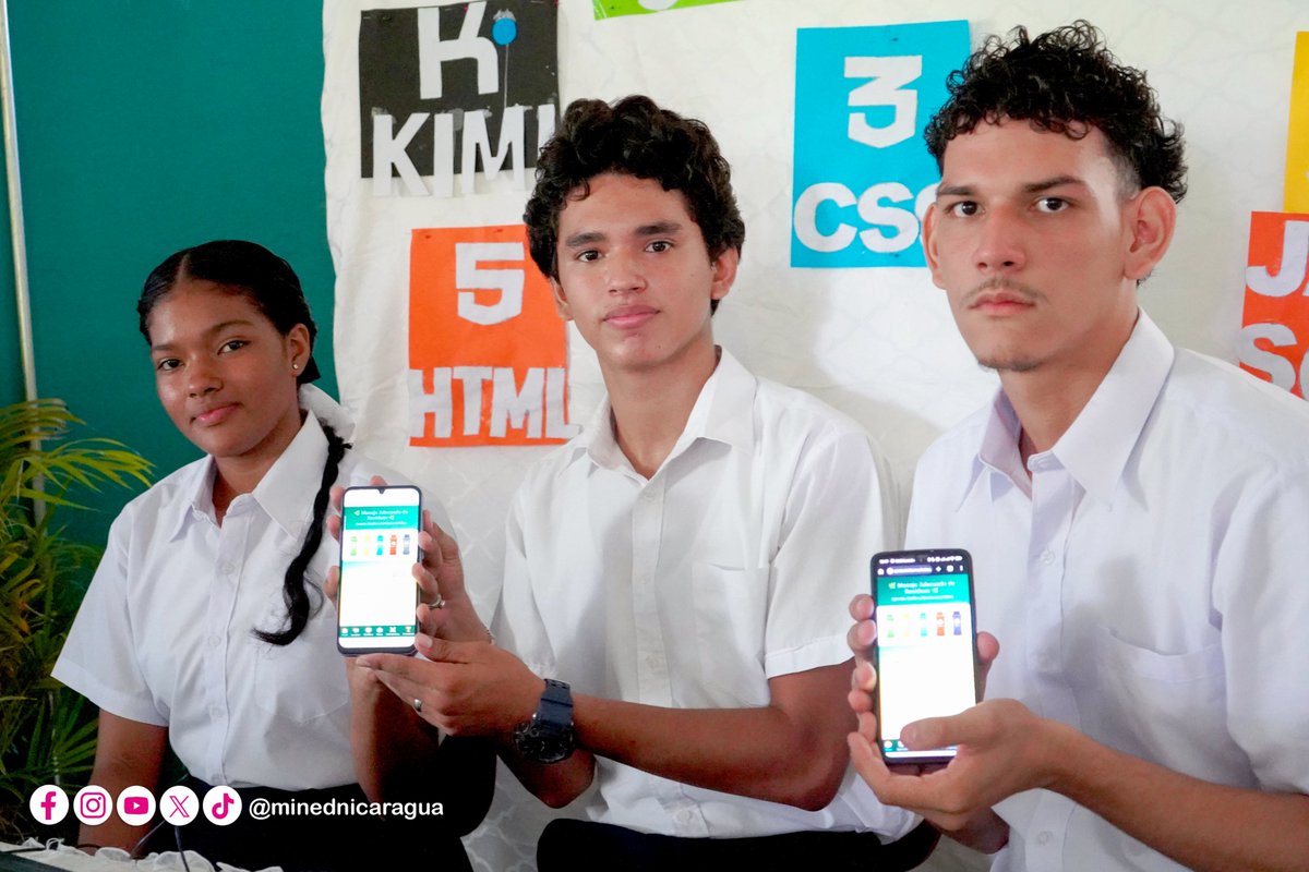 minednicaragua's tweet photo. Se realizó el Festival de Innovación y Tecnología Educativa JovenTech, con la presentación y evaluación de proyectos desarrollados por estudiantes de Secundaria, orientados a dar respuesta a desafíos educativos y ambientales identificados en sus comunidades (1/2) https://t.co/WdDdVfibXZ