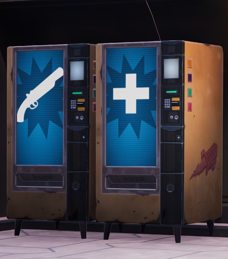 HYPEX's tweet photo. More Fortnite changes that weren't mentioned

• Shock Rock odds in regular BR Vending Machines increased from 50% to 60% (Pulse Scanner is 40%)
• Pocket Med-Mist Smoke replaced Spicy Ice Cream in Zero Build vending machines
• Shock Rock Zero Build price decreased from 500 → 150 Gold, but its still not in vending machines yet 
• Cluster Clingers now drop in stacks of 2 instead of 1