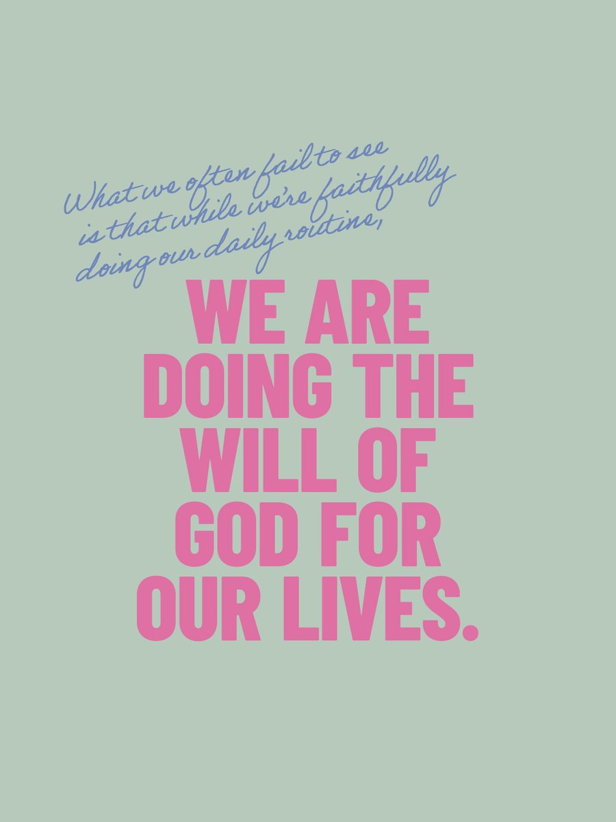 VictoriaOsteen's tweet photo. What we often fail to see is that while we’re faithfully doing our daily routine, we are doing the will of God for our lives. https://t.co/7T2ACR66In