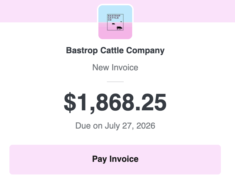 Andrew_Swirsky's tweet photo. The only invoice I'm excited to get. It means about 175lb of grass-fed beef is about 2 weeks out from delivered into my deep freezer. 

One of the best parts of living in Texas is the quality and sustainable beef. https://t.co/xbH2qKtr0g