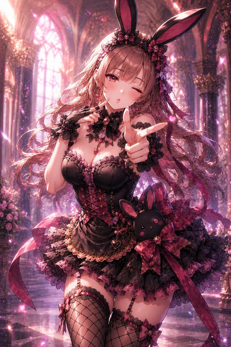 あいちゃん おはようございます☀ できました〜 うさぎちゃんコーデ