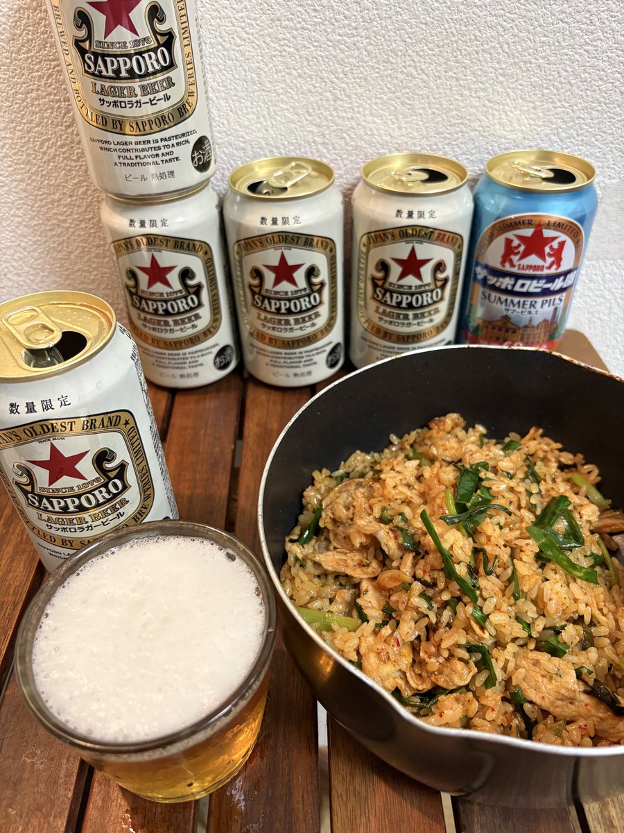 7886401ya's tweet photo. チャーハンみたいなやつ

#赤星 で🍻
#おうちごはん #晩酌 #豚コマ https://t.co/HHqdqIndzb