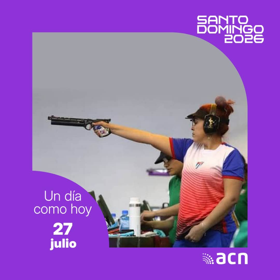 ACN_Cuba's tweet photo. 🗓️ 🇨🇺 El 27 de julio de 2018, en los Juegos Centroamericanos y del Caribe realizados en Barranquilla, Colombia, la delegación cubana obtuvo una medalla de plata y tres de bronce.

🔫 La presea de plata llegó con el equipo de pistola de aire a diez metros.

#SiempreXCuba https://t.co/e94HkYLNOb