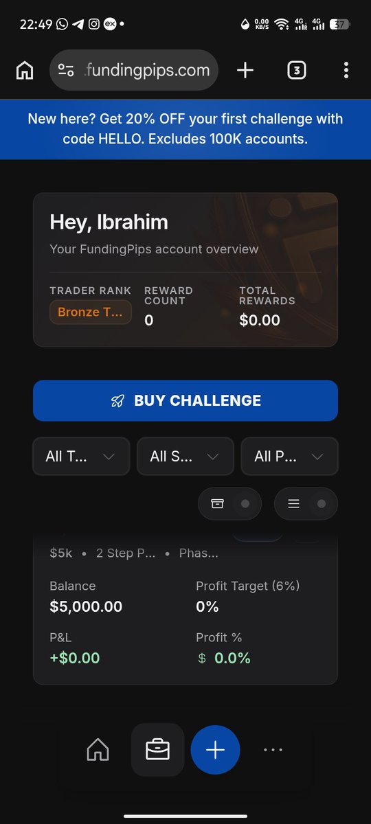 ib_manager01's tweet photo. Thank you so much for gifting me the $5K Challenge Account, I truly appreciate your kindness and generosity, Your support means a lot to me, and I'll do my best to make the most of this opportunity, Thank you once again! @erti_trades @fundingpips @Khldfx https://t.co/mxnkPvR3t8