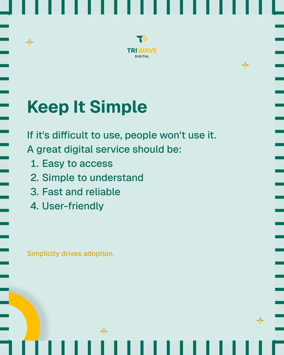 Triwave_digital's tweet photo. What separates a good digital service from a great one?
It's not just the technology, it's the experience, the value it delivers, and the trust it builds.
Swipe through to discover 5 key factors that make digital services successful and keep customers coming back. https://t.co/7Tc9G6lAGQ