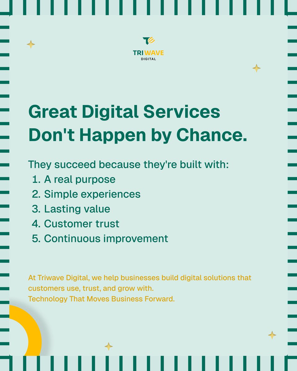 Triwave_digital's tweet photo. At Triwave Digital, we build technology solutions that help businesses connect, engage, and grow.
Technology That Moves Business Forward.

#TriwaveDigital #DigitalTransformation #Technology #BusinessGrowth #CustomerExperience https://t.co/hGh0l0yBPc