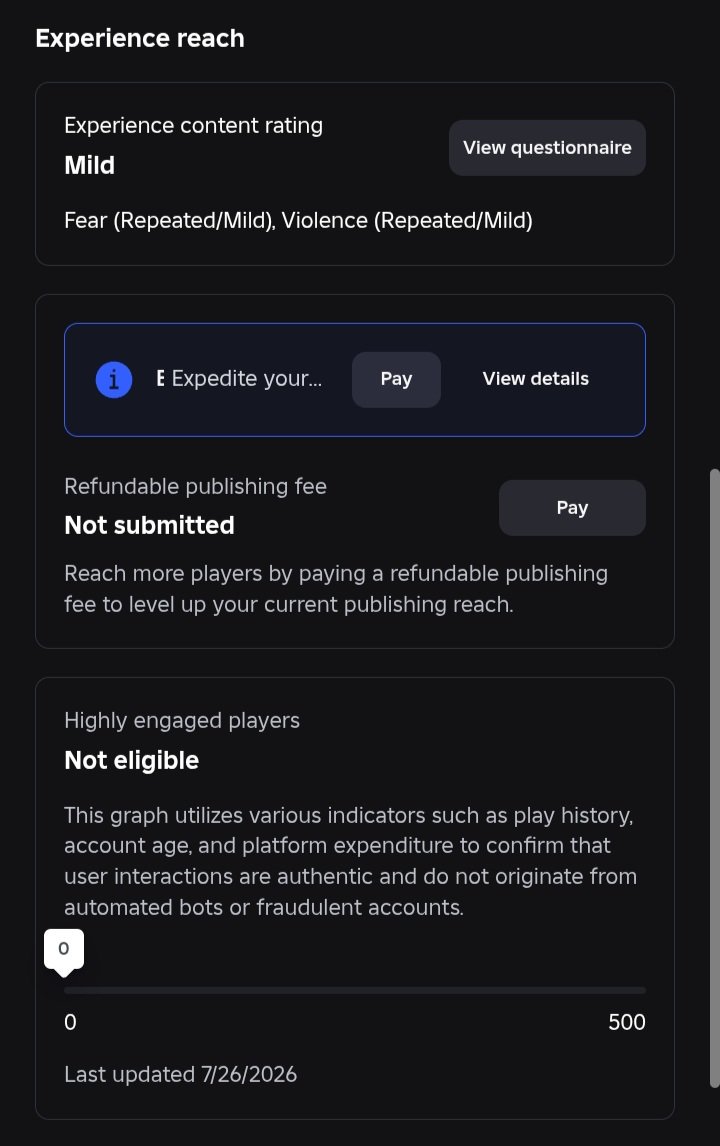 fahd45590's tweet photo. @Roblox you have to change this, no one is ever don't like this example pay 100K robux for allow all ages???, i'm was verification my id but I still have problem with 16+ ages and trusted friends, i would you stop ruined that and make the people free to making games in any ages https://t.co/ox2Bi9aWPv