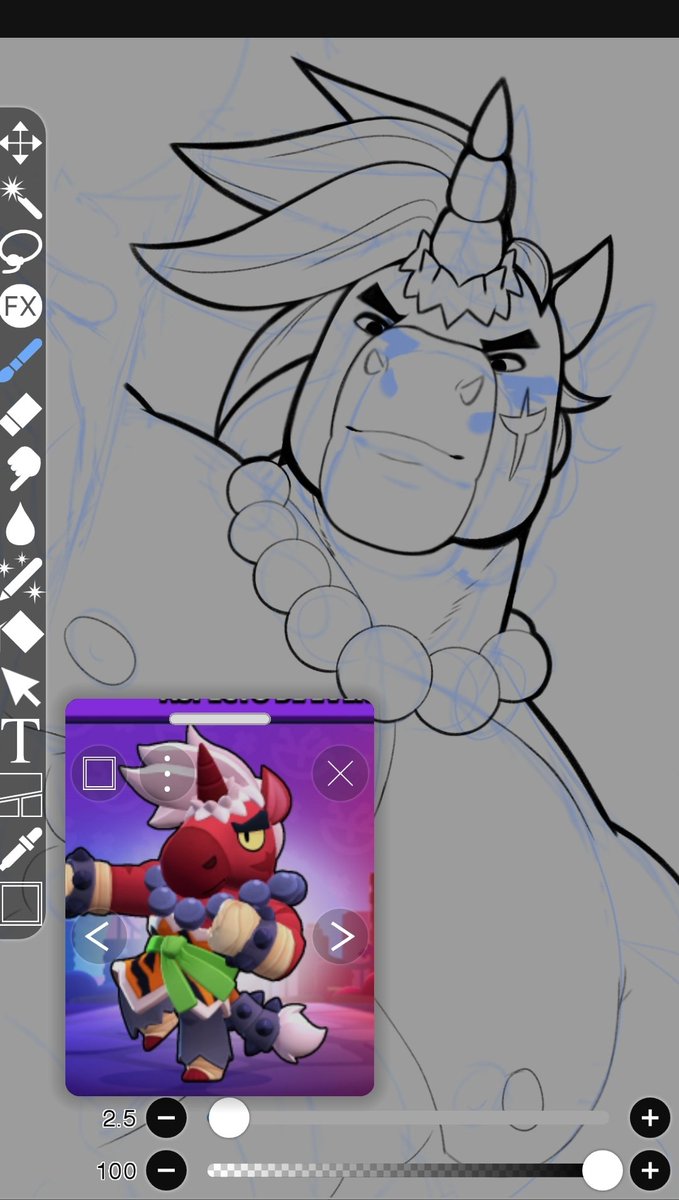 x_zethor's tweet photo. [WIP] First time I'm going to draw a furry ✍️
#berrybrawlstars #bara https://t.co/csZaGnE2lw