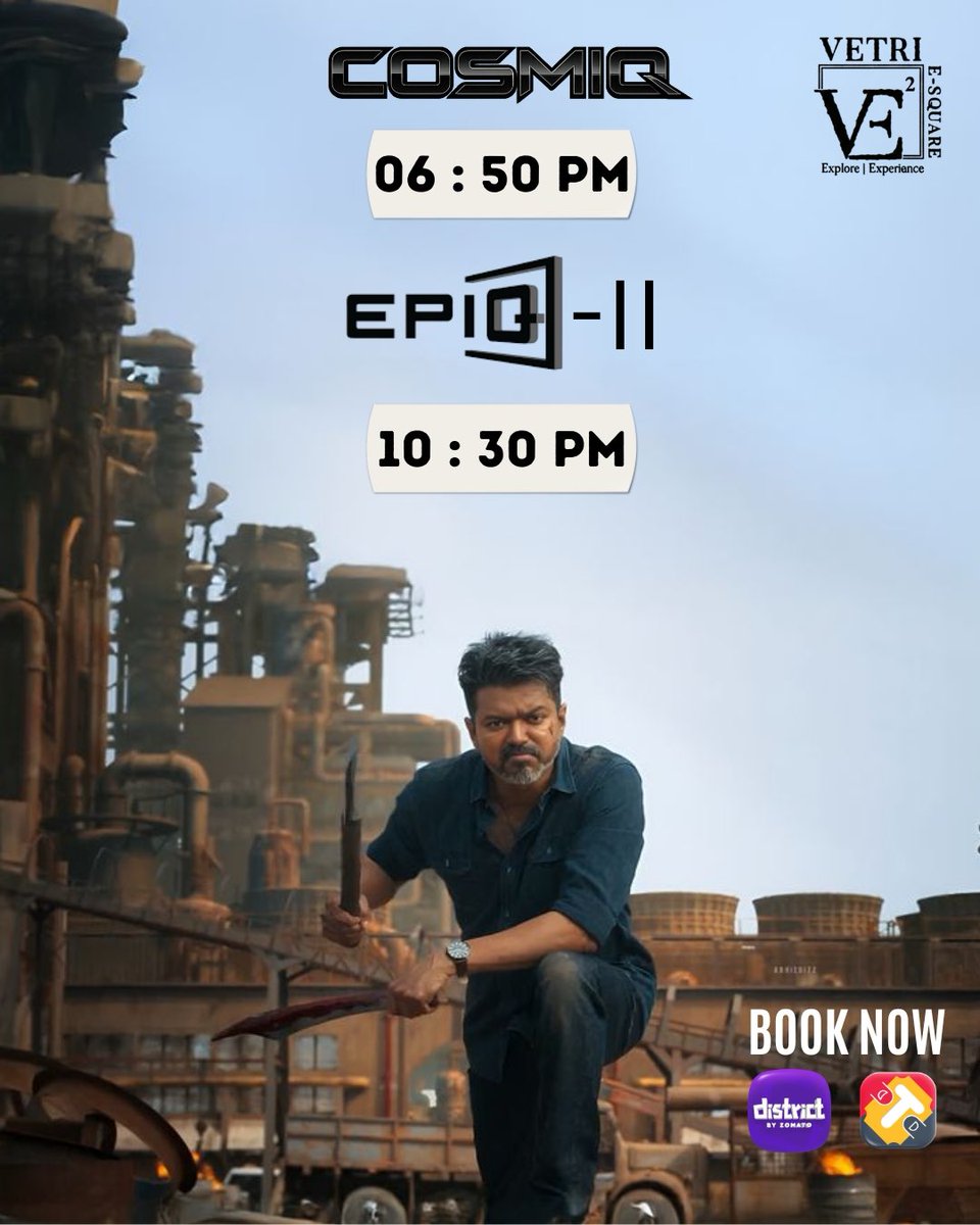 KollywoodWire's tweet photo. 🔥 Due to overwhelming demand, additional shows have been added for #JanaNayagan!

🎟️ Book your tickets now on @district_india and catch the big-screen celebration.

#ThalapathyVijay #Thalapathy #JanaNayagan #KollywoodWire https://t.co/AfzWR7VSMa