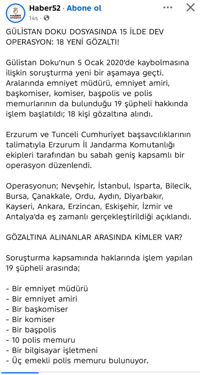 VatanSaban's tweet photo. Tam 8 yıl Rabia Nazımızın Ardından 
Katillerin korunmasıyla ilgili 
Neler Olduğunu Defalarca Anlattım 
Gülistan Doku Cinayeti Ardından Soruşturma Etkin Yürütülünce
Bakın Kimler Gözaltında. 
Rabia Nazımızın ardından delilleri nasıl değiştirip örtbas çetesi kurduklarını anlattıkça sürekli baskı ve zorbalık yaşatıldım. 
İnşallah en kısa zamanda benzer durumu 
Rabia Nazımızın Soruşturma süreci Başlatılınca Aynı Şekilde sunuçla yüzleşecek Ülke... 

#RabiaNazİçinAdalet