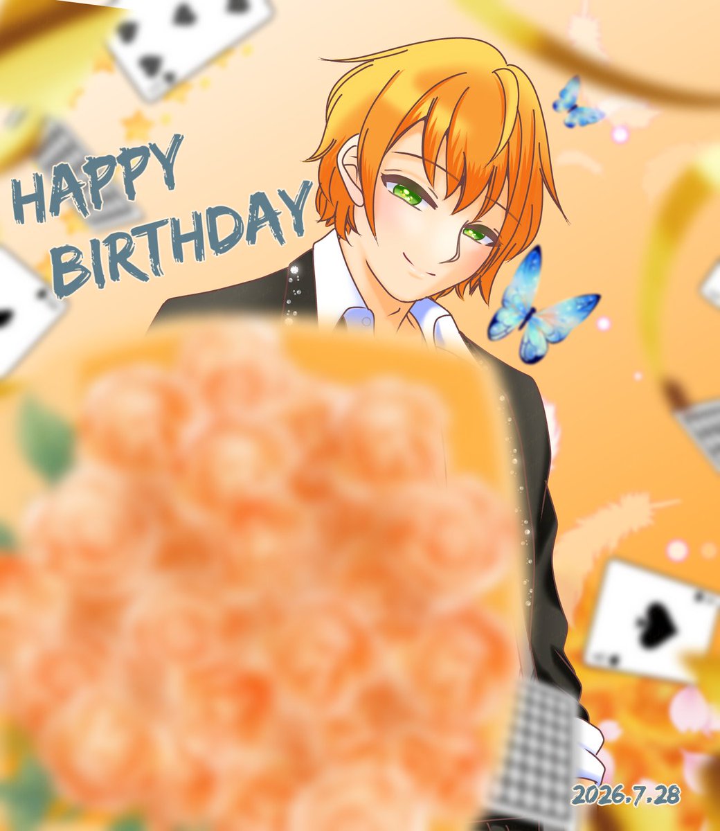 mii242823's tweet photo. お誕生日おめでとうの気持ちを込めて
バラの花束を愛しいあなたに🧡

何があってもずーっと一緒だよ

#ジェルくん誕生祭2026
#ジェルぎゃらりー
#ジェルくん https://t.co/tMCZFVHSHw
