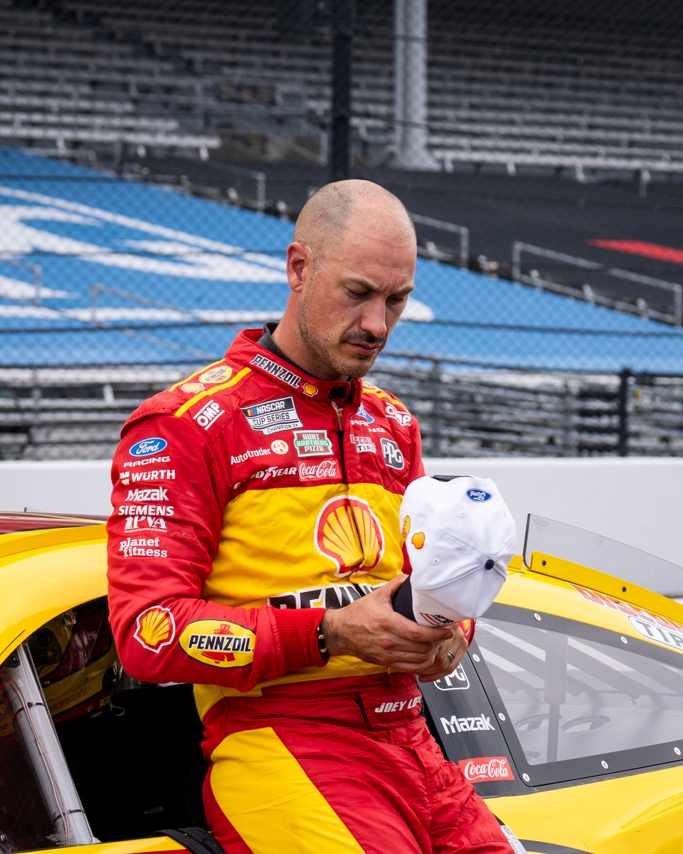 NASCAR's tweet photo. He always seems to heat up this time of year.

@joeylogano's third-place finish at @IMS advanced him two positions in the points standings. https://t.co/PduXSKTDUH