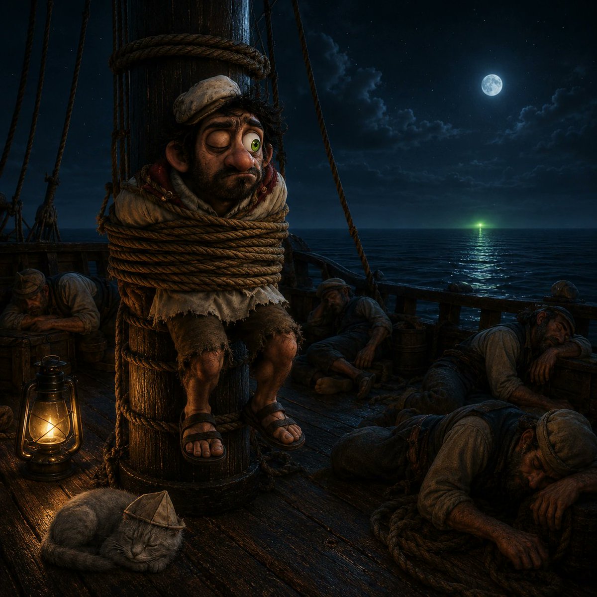 UntieSOL's tweet photo. The Crew is asleep.

The sea is calm.

The ropes are holding.

A tiny green light appears in the distance.

Ody opens one eye.

“UNTIE MEEEEEE.”

Tomorrow, we tie him tighter.

solana:euXT5wMLfGs1zu2zfgeTUSXhjZNuMMiUZLsLsDKpump https://t.co/j6OvIQzBGk