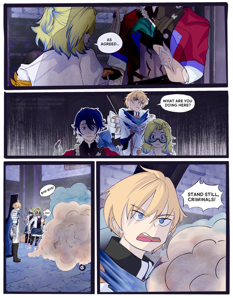 TurtleBond's tweet photo. Q: Gepard, did you manage to catch the suspects, or did they both escape?

P. 1-2

#GepardLandau #HonkaiStairRail #SampoKoski #OC #Ocxcanon #hsr https://t.co/AXgC8XwivE