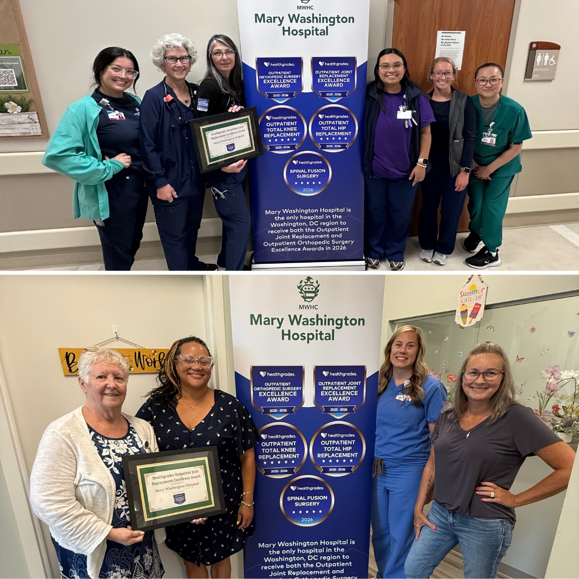 MWHCConnection's tweet photo. Mary Washington Hospital has been named among the top 10% of hospitals nationally for outpatient orthopedic surgery and outpatient joint replacement for the 2nd year in a row, reflecting our team’s commitment to helping patients move better and get back to what they love. https://t.co/MhApEho7SM