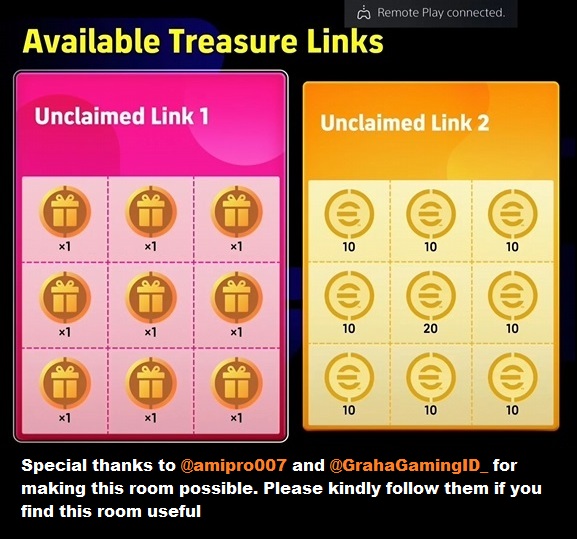 ArfiandaHarry's tweet photo. eFootball - Treasure Link Room for PC and Console

➡️3vs3 Golden Goal
✅Room number : 4937 3908
⏳Duration : 1 hour (05:30 WIB - 06:30WIB) 
🎮Platform : PC & Console 

This room has 3 slot special treasure link and 1 slot big winner treasure link. Claim which ever you need. When you already got the treasure link, kindly leave so other can join the room

Thank you to 
@amipro007 
@GrahaGamingID_ 
for making this room possible. If you found this room useful, please kindly follow them to show your support

🚨Turn on your notification for further notice

#eFootball #eFootball2026