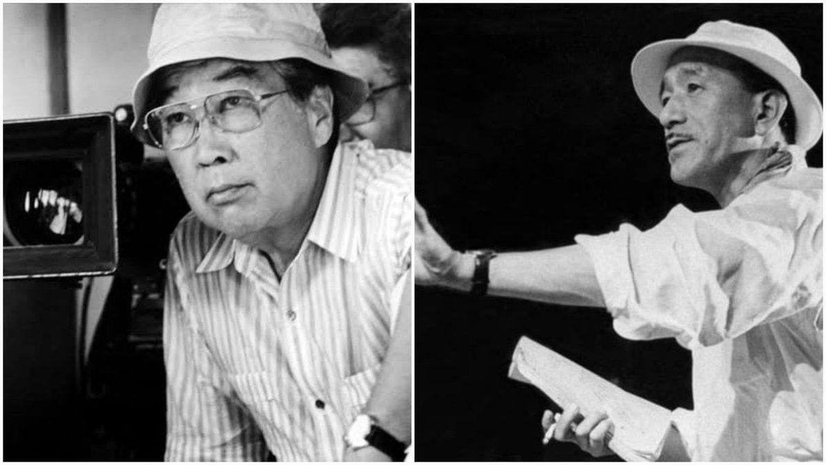 RadiantFilm's tweet photo. Shōhei Imamura on working as an assistant to Yasujirō Ozu: 

"I was an assistant on three of his films. There were five assistants in all, and I was the fifth and least of them. I was basically just a clapper boy, and Ozu barely acknowledged my existence. The first time he called me by name was towards the end of the filming of Early Summer. 

My mother died of a cerebral haemorrhage while I was working on Ozu's Tokyo Story. When I got back from her funeral, I found Ozu in the sound studio, dubbing the scene in which the grandmother [played by Chieko Higashiyama] is dying, also from a cerebral hemorrhage. I could not stand watching the scene over and over again—it reminded me so vividly of my mother's death—and so I ran out of the dubbing theatre and into the toilet, almost in tears. But Ozu followed me and came to urinate next to me. "Mr. Imamura," he asked, "is that what a cerebral haemorrhage looks like? Have I got it right?" At the time I thought him incredibly cruel, but I later realized that a great filmmaker sometimes has to behave like that. 

Obviously, Ozu was very different from Kurosawa. He was always calm, placid and well dressed. But I can't say I ever cared for his style of filmmaking. Many years later, on Black Rain, I was working with the cinematographer Takashi Kawamata, who had been an assistant cameraman on Ozu films. We had to keep telling each other not to shoot Black Rain like an Ozu film. On the other hand, after working on three films I came away with the conviction that Ozu was a great director. It was while working for him that I learned most of the basics of filmmaking, and I'm sure that everything I learned is reflected in the films I've made." 

— Shōhei Imamura, interviewed by Toichi Nakata, edited by Tony Rayns, reprinted in Shōhei Imamura, edited by James Quandt (Toronto International Film Festival Group, 1997)
