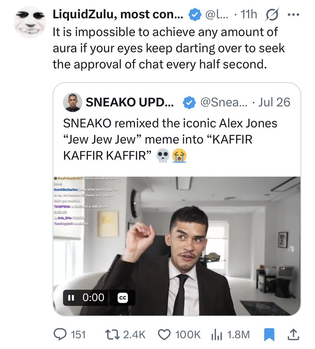 ImperiumFirst's tweet photo. This post is literally 9/11 for Sneako lmao https://t.co/h9FkcEFBtZ