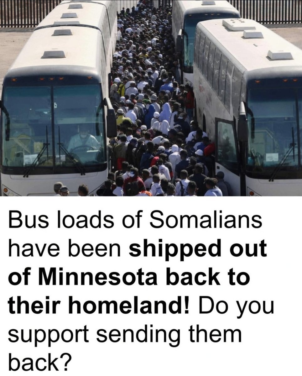 pasionofchrist's tweet photo. Bus loads of Somalis deported. About damn time. https://t.co/TaxSrPrHGo