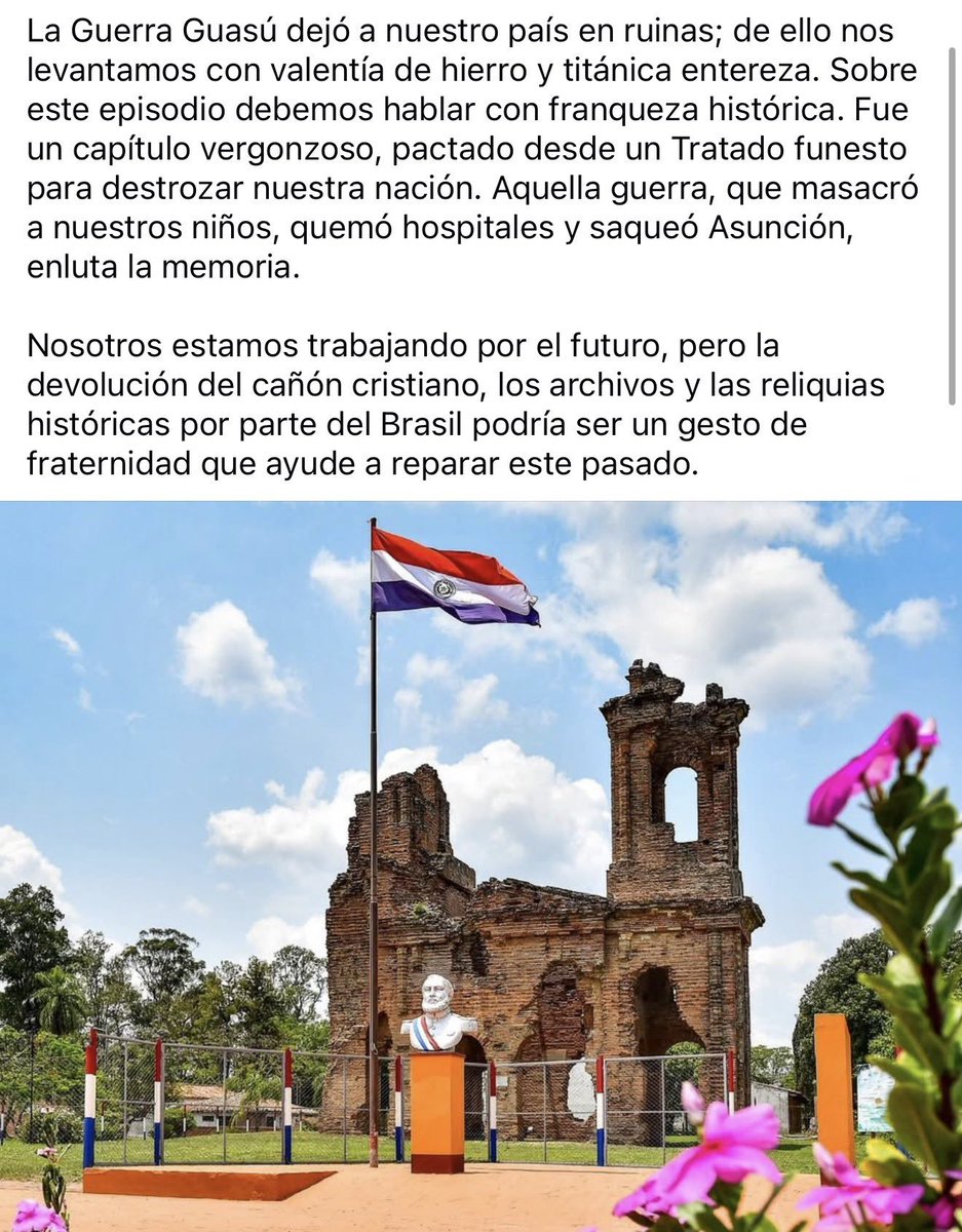 ViceParaguay's tweet photo. El presidente de la República en ejercicio Pedro Alliana, aboga por la devolución de reliquias históricas del Paraguay. https://t.co/g50iJ581rk