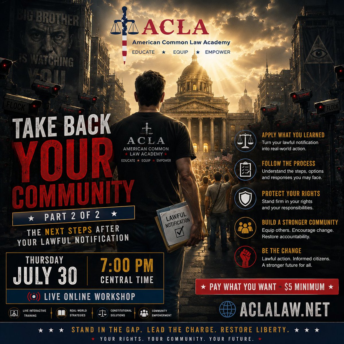 ACLAlaw's tweet photo. Taking Back Your Community Pt. 2: Taking Action #KnowYourRights #CommunityAction #CitizenEducation #Constitution #ConstitutionalRights #FlockSafety #GovernmentAccountability #CommunityLeadership #ACLA #AmericanCommonLawAcademy #EducateEquipEmpower
👉 https://t.co/XgnmLdf10Q https://t.co/Nk0eudXgO1