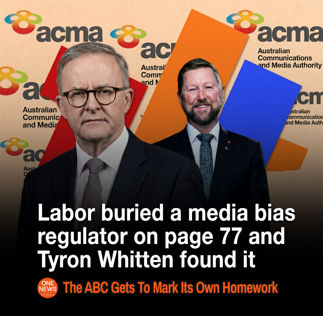 OneNewsAu's tweet photo. 🟠 #BREAKING ANTHONY ALBANESE'S LABOR PLATFORM WOULD LET A GOVERNMENT APPOINTED REGULATOR DECIDE WHAT COUNTS AS "BIAS" IN THE NEWS YOU READ 🟠

Buried on page 77 of Labor's draft National Platform is clause 49: Labor will consider regulating "across all media" so ACMA has "the appropriate tools to act to prevent media bias."

That would put newspapers, video, talk-back, websites and independent publishers under a government appointed regulator for the first time. Who decides what counts as bias? A board appointed by the government of the day.

Labor tried this with the misinformation bill and the Senate killed it in 2024. Now it's in the party's own platform. One Nation senator Tyron Whitten found it and said Australians deserve to speak freely without fear of government interference.

Full story: https://t.co/GfpNklWfH4

Don't miss what really happened, right in your inbox for FREE, or go paid to support the cause:
https://t.co/rT5h9eplo5