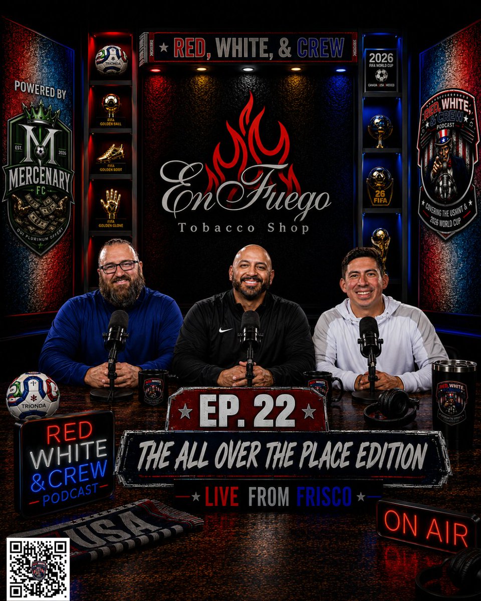 RedWhiteCrewPod's tweet photo. 𝐋𝐈𝐕𝐄 𝐅𝐑𝐎𝐌 𝐅𝐑𝐈𝐒𝐂𝐎, 𝐓𝐄𝐗𝐀𝐒!!
Join us for Episode 22...
·Tue, Jul 28 | 2:05pm (𝘚𝘶𝘣𝘫𝘦𝘤𝘵 𝘵𝘰 𝘤𝘩𝘢𝘯𝘨𝘦)
·YouTube: The 50_50 Podcast (𝘚𝘤𝘢𝘯 𝘘𝘙 𝘊𝘰𝘥𝘦)
·X:@50_50Pod |@RedWhiteCrewPod
@CoachRamos_MBHS | @Papa_Socceritus
#RedWhiteCrewPod https://t.co/thbvcSKHeK