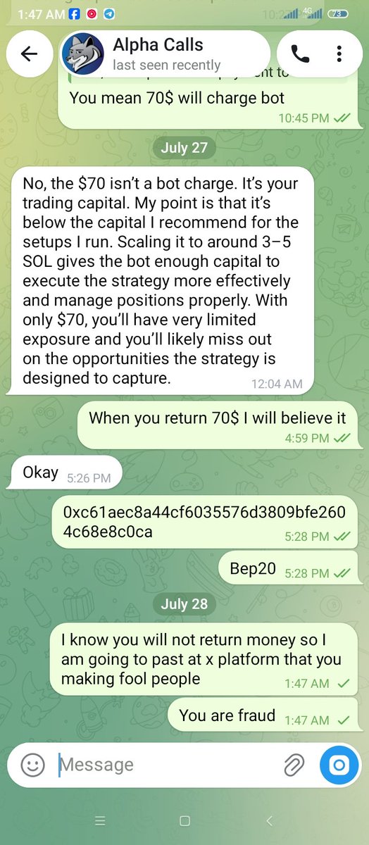 KiteSignal777's tweet photo. @cerrocoso Don't believe on this person just stoling your money .. https://t.co/veBALir9Dc