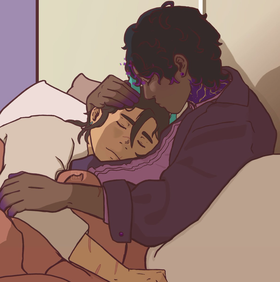 hhtaak's tweet photo. Day 1: Cuddles uwu
#Glitchravenweek2026
Los que pelean se aman 🗣️
#aldash #glitchraven https://t.co/KPcctDJVyf