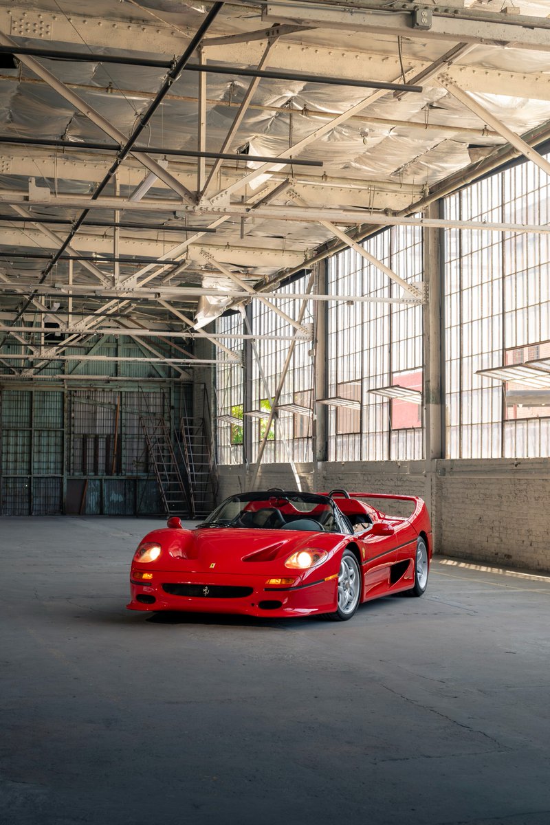 rmsothebys's tweet photo. Originally owned by legendary heavyweight champion Mike Tyson.

This Ferrari F50 is the 73rd of 349 numbered examples built and one of only 55 specified for the United States. Its 2008 Ferrari Classiche Red Book confirms the original matching-numbers engine, transaxle, chassis, and coachwork.

Displaying 6,196 miles and recently serviced by Ferrari of Newport Beach, it is offered without reserve at Monterey.

Estimate: $7,000,000 to $9,000,000 USD. Register to bid at https://t.co/V9383cCM3M #RMMonterey 

#RMSothebys #Ferrari #F50