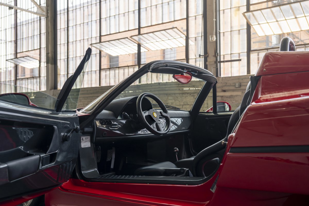 rmsothebys's tweet photo. Originally owned by legendary heavyweight champion Mike Tyson.

This Ferrari F50 is the 73rd of 349 numbered examples built and one of only 55 specified for the United States. Its 2008 Ferrari Classiche Red Book confirms the original matching-numbers engine, transaxle, chassis, and coachwork.

Displaying 6,196 miles and recently serviced by Ferrari of Newport Beach, it is offered without reserve at Monterey.

Estimate: $7,000,000 to $9,000,000 USD. Register to bid at https://t.co/V9383cCM3M #RMMonterey 

#RMSothebys #Ferrari #F50