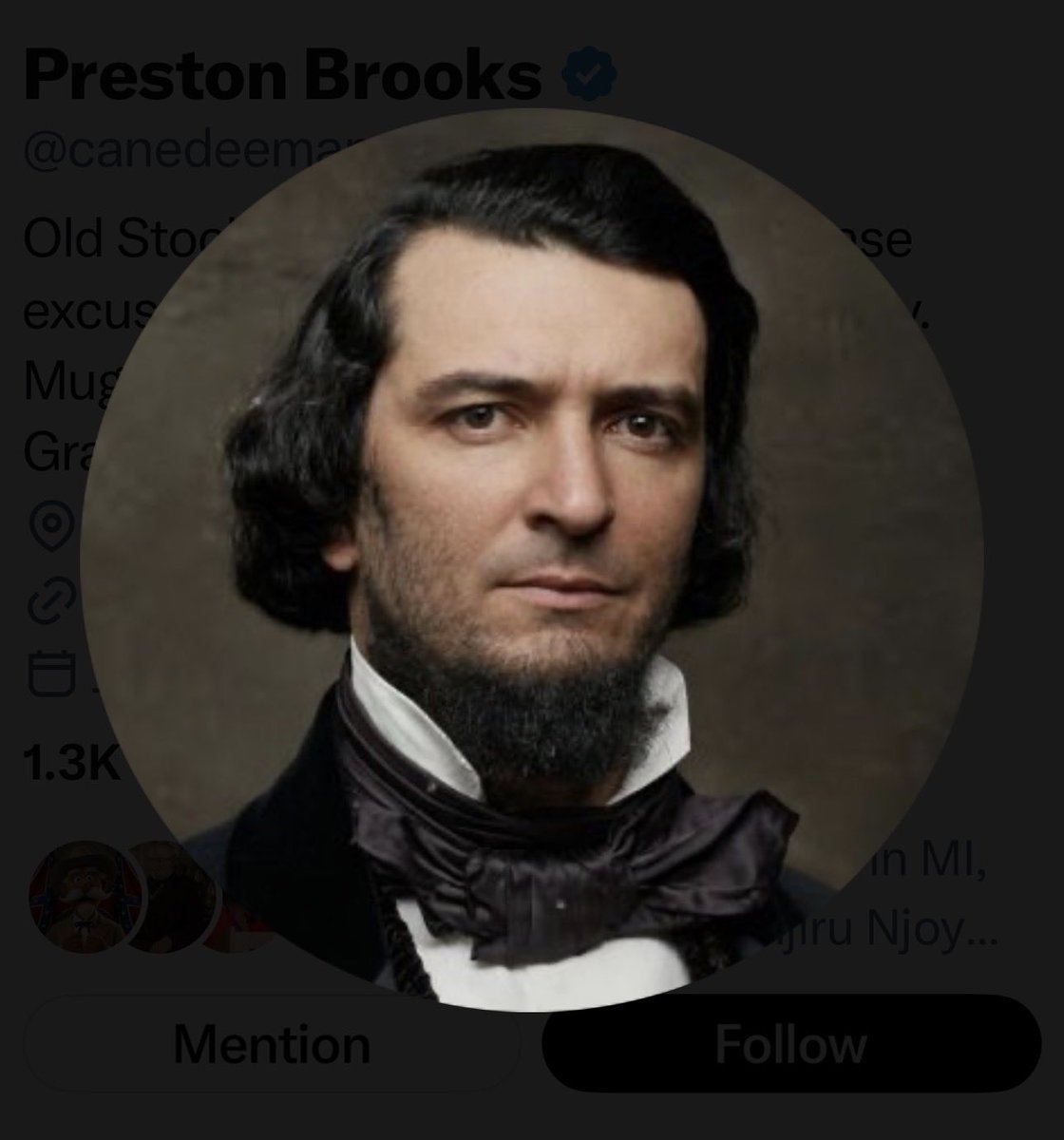 USPatriotZero's tweet photo. @canedeeman @grok Love congressman Preston Smith Brooks. https://t.co/aTm6FB0way